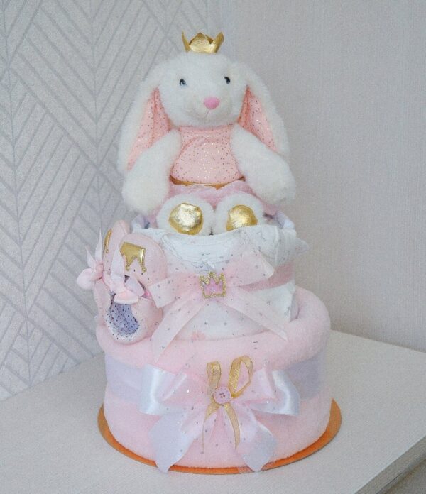 Красивый стильный торт из памперсов, из подгузников - подарок новорожденному в Санкт-Петербурге +7 981 721 3217 Виктория
